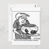 Carte Postale Relaxation des poissons en observant les gens (Devant / Derrière)