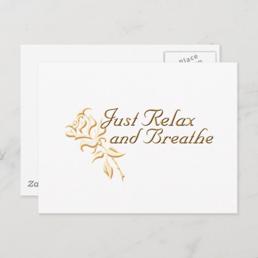 Carte Postale Relaxez-vous et respirez (Devant / Derrière)