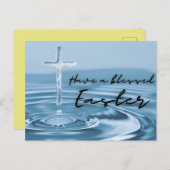 Carte postale religieuse de Pâques (Devant / Derrière)