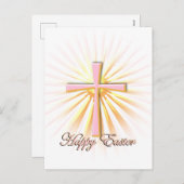 Carte postale religieuse des fêtes de Pâques (Devant / Derrière)