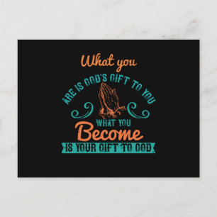 Carte Postale Religion - Ce que vous êtes est un cadeau de Dieu
