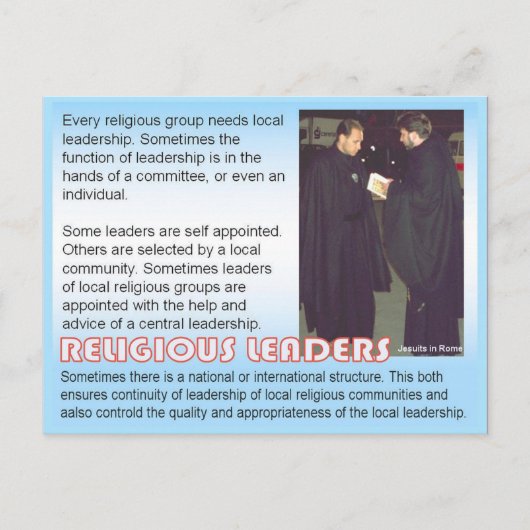 Carte Postale Religion, chefs religieux (Devant)