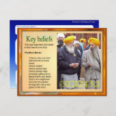 Carte Postale Religion, croyances sikh clés (Devant / Derrière)