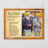 Carte Postale Religion, croyances sikh clés (Devant)