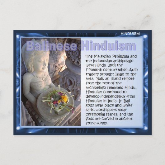 Carte Postale Religion, hindouisme balinais (Devant)