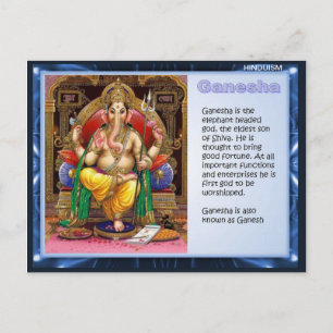 Carte Postale Religion, hindouisme, Ganesha