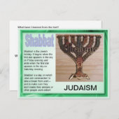Carte Postale Religion, Judaïsme, Shabbat (Devant / Derrière)