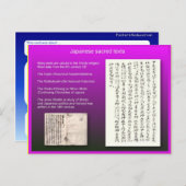 Carte Postale Religion, Shinto, textes sacrés japonais (Devant / Derrière)