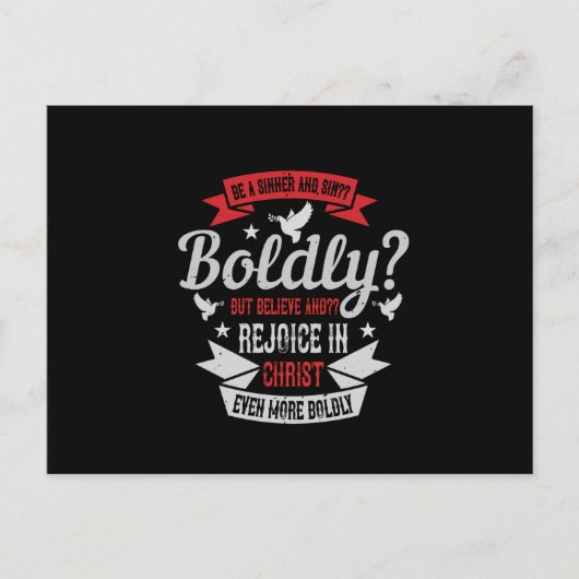 Carte Postale Religion - Sois Un Sinner Et Un Péché. Bizarrement (Devant)