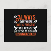 Carte Postale Religion - Toujours Partout Dieu Est Présent (Devant)