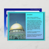 Carte Postale Religion, visiteurs vers Jérusalem (Devant / Derrière)