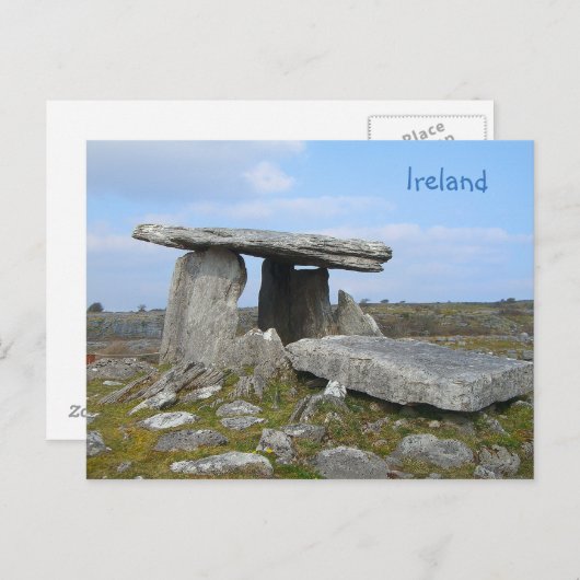 Carte Postale Relique de pierre d'Irlande (Devant / Derrière)