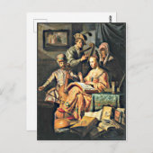 Carte Postale Rembrandt - Allégorie musicale (Devant / Derrière)