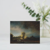 Carte Postale Rembrandt Art Peinture Paysage (Debout devant)