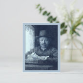 Carte Postale Rembrandt Dessin à une fenêtre (Debout devant)