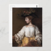 Carte Postale Rembrandt Flora (Devant / Derrière)