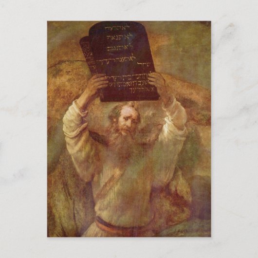 Carte Postale Rembrandt Harmensz. van Rijn Moses mit den Gesetze (Devant)