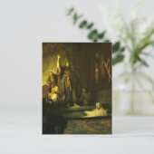 Carte Postale Rembrandt - L'ascension de Lazare (Debout devant)