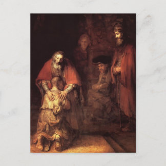 Carte Postale Rembrandt : Le retour du fils prodigue