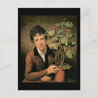 Carte Postale Rembrandt Peale Rubens Peale avec du géranium