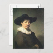 Carte Postale Rembrandt - Portrait de Herman Doomer (Devant / Derrière)