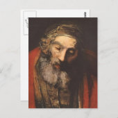 Carte Postale Rembrandt- Retour du Fils prodigue(fragment) (Devant / Derrière)