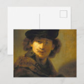 Carte Postale Rembrandt Self Portrait (Devant / Derrière)