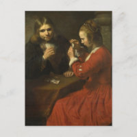 Rembrandt : Un jeune homme et une fille qui jouent
