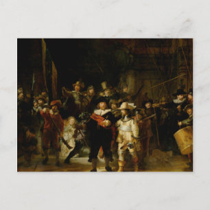 Carte Postale REMBRANDT VAN RIJN - La nuit 1642
