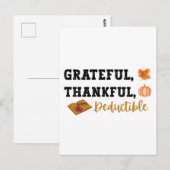 Carte Postale Remerciable Reconnaissant Franchise - Comptable Am (Devant / Derrière)