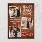 Carte Postale Remercié Grateful Bénie Camion Carreaux Thanksgivi (Devant)