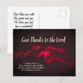 Carte Postale Remercie le Seigneur, Inspiration Bible Verse (Devant / Derrière)