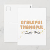 Carte Postale Remercié Reconnaissant Audit Gratuit - Comptable D (Devant / Derrière)