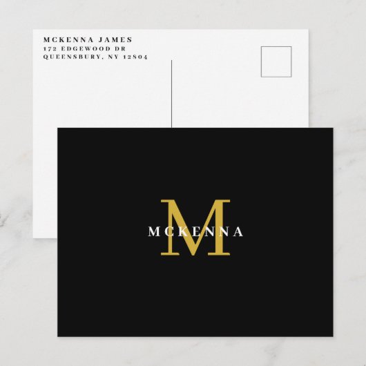 Carte Postale Remerciement à un client d'entreprise pour l'or no (Devant / Derrière)