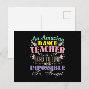 Carte Postale Remerciement à un professeur de ballet - Citation