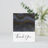 Carte Postale Remerciement abstrait moderne en pierre d'agate no (Debout devant)