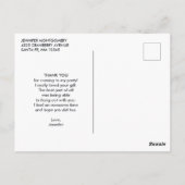 Carte Postale Remerciement abstrait moderne en pierre d'agate no (Dos)