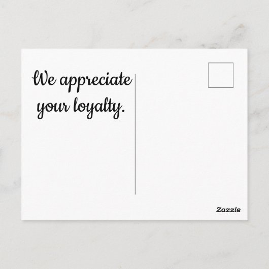 Carte Postale Remerciement Affaires Or Argent Appréciation Clien (Dos)