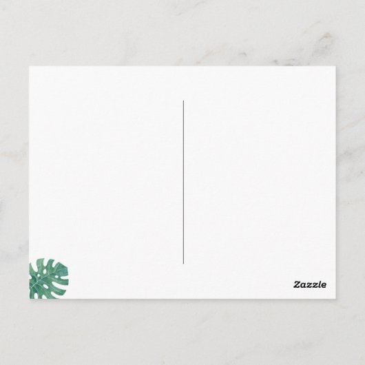 Carte Postale Remerciement Ananas Aquarelle (Dos)