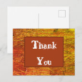 Carte Postale Remerciement Appréciation des couleurs oranges d'a (Devant / Derrière)