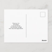 Carte Postale Remerciement aquarelle de succulente rose et verte (Dos)