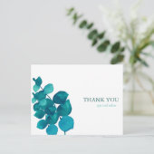 Carte Postale Remerciement aux feuilles d'eucalyptus pour entrep (Debout devant)