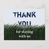 Carte Postale Remerciement aux invités de l'herbe verte et du ci (Devant)