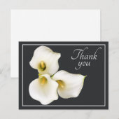 Carte Postale Remerciement botanique moderne de lys calla blanc (Devant / Derrière)