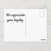 Carte Postale Remerciement Client Or Argent Affaires (Dos)