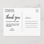 Carte Postale Remerciement Collage Photo Diplômé Calligraphie 4 (Dos)