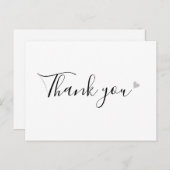 Carte Postale Remerciement Commercial de Script Simple (Devant / Derrière)