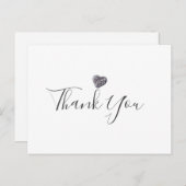 Carte Postale Remerciement d'affaires de script de galet minimal (Devant / Derrière)