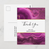 Carte Postale Remerciement d'améthyste pourpre et d'abstrait d'o (Devant / Derrière)