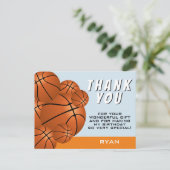 Carte Postale Remerciement d'anniversaire pour enfants de sports (Debout devant)